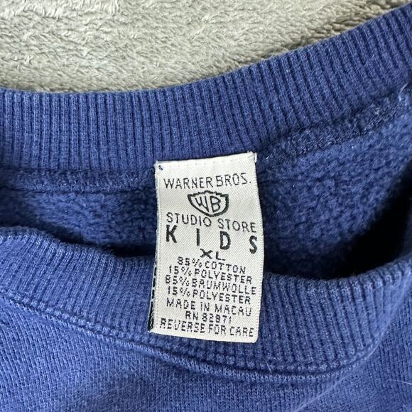 Vintage Warner Bros Kids Size XL Embroidered Space Jam Michael Jordan Sweatshirt - Picture 5 of 8